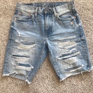 American Eagle Distressed Denim Shorts Size 28